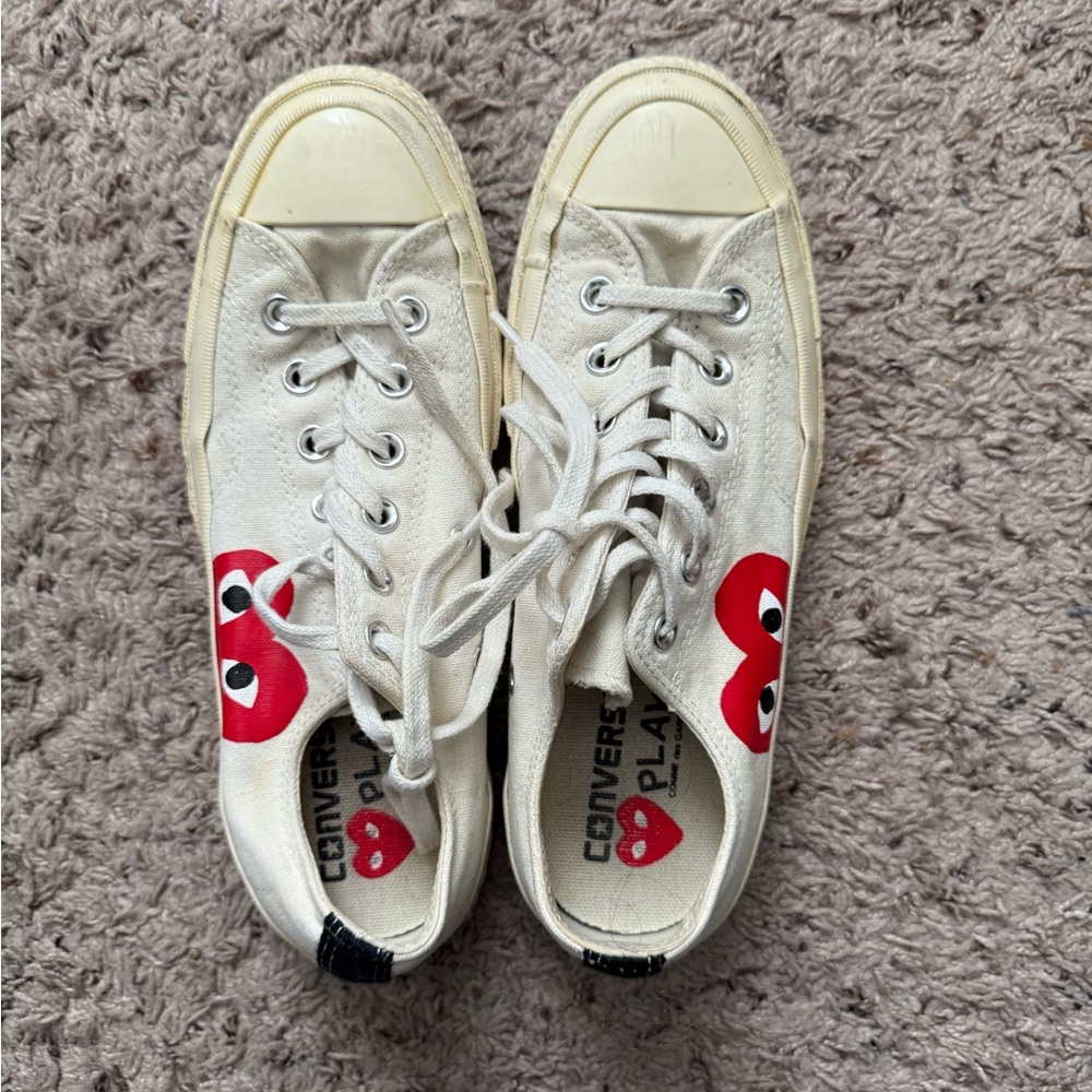 Comme des garcons x Converse white sneakers